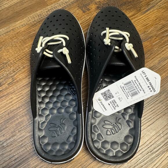 Joybees Weekend Mule Modern Women's Sz 8 Slip-On comfort Shoes Black white - Picture 8 of 10